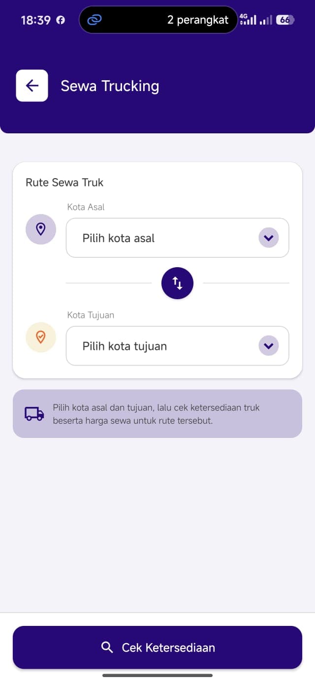 Layanan sewa truk / trucking